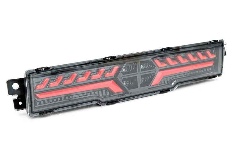 OLM V2 F1 Rear Fog Light (Clear Lens, Black Base, Red Bar) - 2022 BRZ / GR86