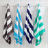 Cotton Velour Cabana Stripe Beach Towel - Novia Collection