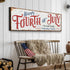 Happy 4th Of July Personalized Canvas Decor | Independence Day Canvas Home Wall Art | Red White And Blue Canvas | Living Room Wall Decor