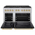 ZLINE 48"Gas Range, Convection Gas Oven, DuraSnow® Black Matte, Champagne Bronze SGRSZ-BLM-48-CB