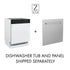ZLINE Autograph 18" Dishwasher Stainless Door, Black DWVZ-304-18-MB