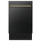 ZLINE Autograph 18" Dishwasher Black Stainless, DWVZ-BS-18-G