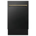 ZLINE Autograph 18" Dishwasher Black Stainless, DWVZ-BS-18-G
