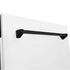 ZLINE 24" Autograph Dishwasher, White Door, Black Handle, DWVZ-WM-24-MB