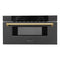 ZLINE 30" Microwave Drawer, Black Stainless, Gold MWDZ-30-BS-G