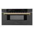 ZLINE 30" Microwave Drawer, Black Stainless, Gold MWDZ-30-BS-G