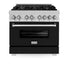 ZLINE 36" Bundle Range RAS-BLM-36 & Range Hood 8654BLM-36, 2KP-RASBLMRH36