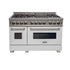 ZLINE 48" Bundle Range RAS-WM-48 & Range Hood 8654WM-48, 2KP-RASWMRH48