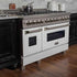 ZLINE 48" Bundle Range RAS-WM-48 & Range Hood 8654WM-48, 2KP-RASWMRH48