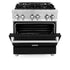 ZLINE 30" Bundle Range RA-BLM-30 &  Wall Range Hood KB-30, 2KP-RABLMRH30