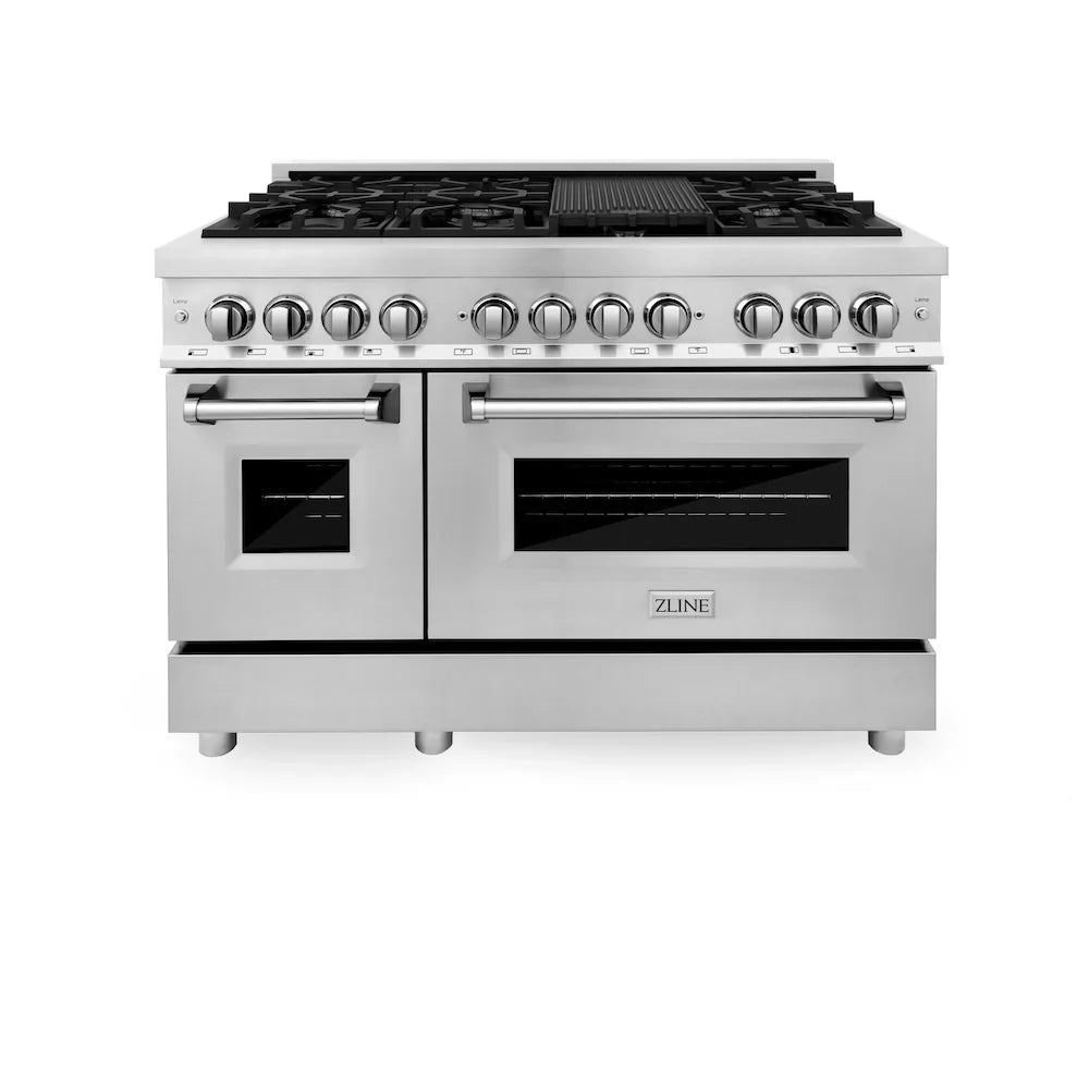 ZLINE Kitchen Package Refrigerator, Range,Range Hood , Dishwasher,  4KPR-RARH48-DWV