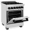 ZLINE 24" Autograph Dual Fuel Range, Stainless, Black accents, RAZ-24-MB