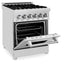 ZLINE 24" Dual Fuel Range, Stainless Steel, Brass Burners, RA-BR-24