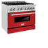 ZLINE 36" Bundle Range RA-RM-36 & Wall Range Hood KB-36, 2KP-RARMRH36