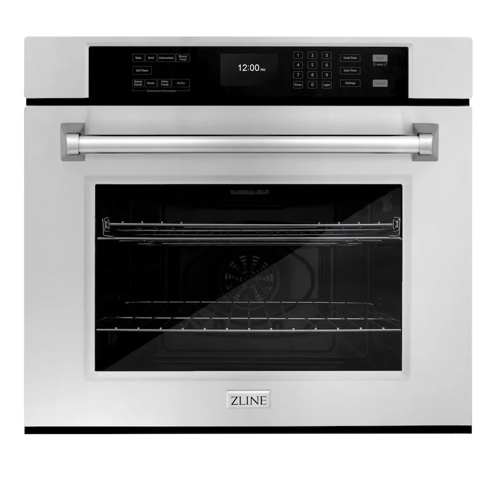 ZLINE Kitchen Package Refrigerator, Rangetop, Wall Oven, Microwave 4KPR-RT36-MWAWS