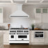 ZLINE 48" Autograph Stainless Wall Range Hood, Black Handle 8654STZ-48-MB