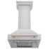 ZLINE 30" Autograph Stainless Wall Range Hood, White, 8654STZ-30-CB