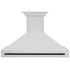 ZLINE 48" Autograph Stainless Wall Range Hood, Black Handle 8654STZ-48-MB