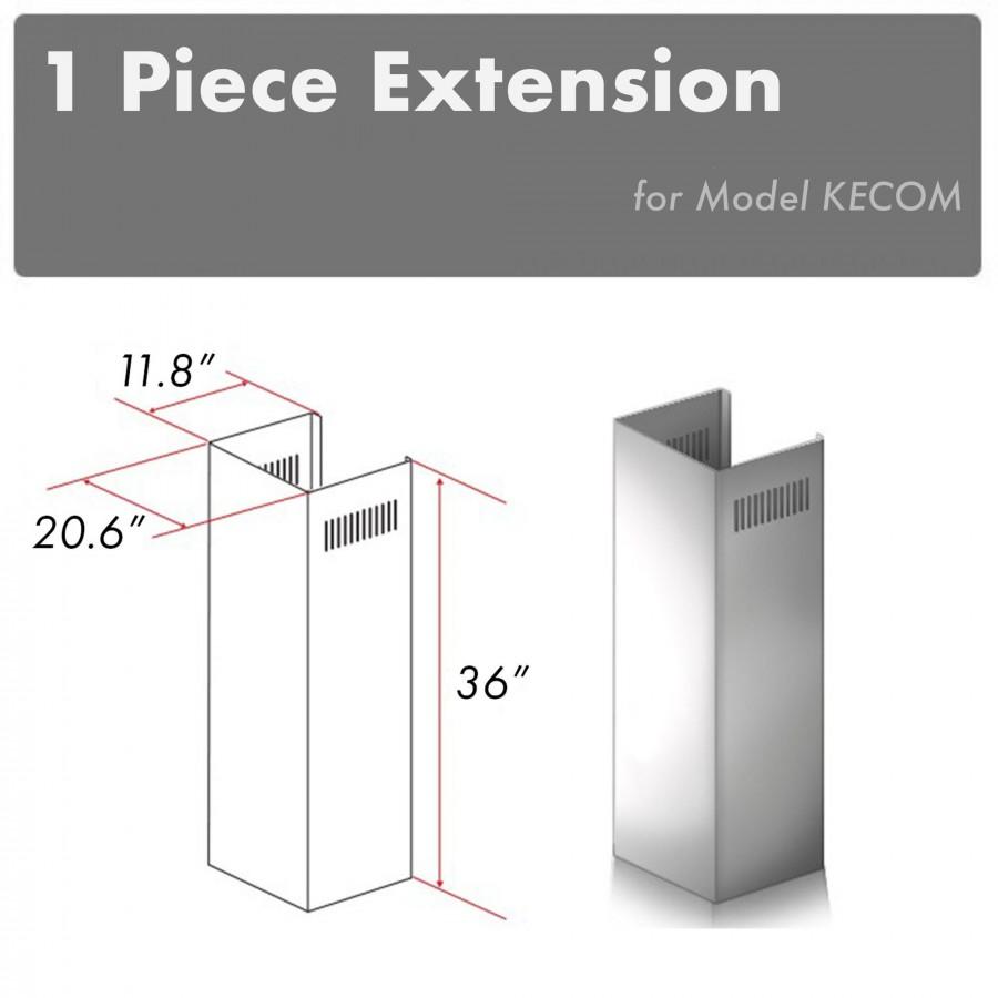ZLINE 1 Piece Chimney Extension for 10' Ceiling,1PCEXT-KECOM
