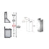 ZLINE 1 Piece Chimney Extension for 10' Ceilings,1PCEXT-9667/9697