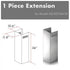 ZLINE 1 Piece Chimney Extension for 10' Ceilings,1PCEXT-KE/KECOM-30