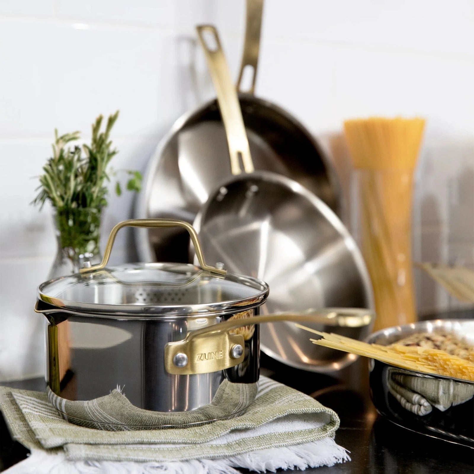 ZLINE 10-Piece Stainless Steel Non-Toxic Cookware Set CWSETL-ST-10