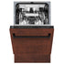 ZLINE 18" Dishwasher, Hammered Copper panel, Stainless Tub, DWV-HH-18