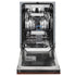 ZLINE 18" Dishwasher, Hammered Copper panel, Stainless Tub, DWV-HH-18