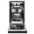 ZLINE 18" Dishwasher in Black matt panel, Stainless Tub, DWV-BLM-18