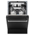 ZLINE 18" Dishwasher in Black matt panel, Stainless Tub, DWV-BLM-18