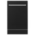 ZLINE 18" Dishwasher in Black matt panel, Stainless Tub, DWV-BLM-18