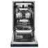 ZLINE 18" Dishwasher in Blue gloss panel, Stainless Tub, DWV-BG-18