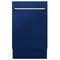 ZLINE 18" Dishwasher in Blue gloss panel, Stainless Tub, DWV-BG-18