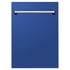 ZLINE 18" Dishwasher in Blue matt panel, Stainless Tub, DWV-BM-18
