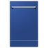 ZLINE 18" Dishwasher in Blue matt panel, Stainless Tub, DWV-BM-18