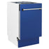 ZLINE 18" Dishwasher in Blue matt panel, Stainless Tub, DWV-BM-18
