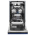 ZLINE 18" Dishwasher in Blue matt panel, Stainless Tub, DWV-BM-18