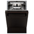 ZLINE 18" Dishwasher, Oil Rubbed Bronze panel, Stainless Tub, DWV-ORB-18