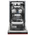 ZLINE 18" Dishwasher, Red Gloss panel, Stainless Tub, DWV-RG-18