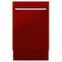 ZLINE 18" Dishwasher, Red Gloss panel, Stainless Tub, DWV-RG-18