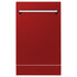 ZLINE 18" Dishwasher, Red Gloss panel, Stainless Tub, DWV-RG-18