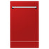 ZLINE 18" Dishwasher, Red Matt panel, Stainless Tub, DWV-RM-18