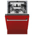 ZLINE 18" Dishwasher, Red Matt panel, Stainless Tub, DWV-RM-18