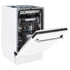 ZLINE 18" Dishwasher, White Matte panel, Stainless Tub, DWV-WM-18