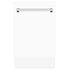 ZLINE 18" Dishwasher, White Matte panel, Stainless Tub, DWV-WM-18