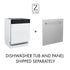 ZLINE 18" Tallac Series 3rd Rack Top Control Dishwasher in Custom Panel Ready with Stainless Steel Tub, DWV-UF-18