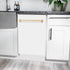 ZLINE 18"Autograph Dishwasher, White door, Gold Handle, DWVZ-WM-18-G