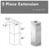 ZLINE 2 Piece Chimney Extension for 10'-12' Ceiling, 2PCEXT-597i