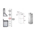 ZLINE 2 Piece Chimney Extension for 12' Ceiling, 2PCEXT-687