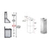 ZLINE 2 Piece Chimney Extension for 12' Ceiling, 2PCEXT-KECOM